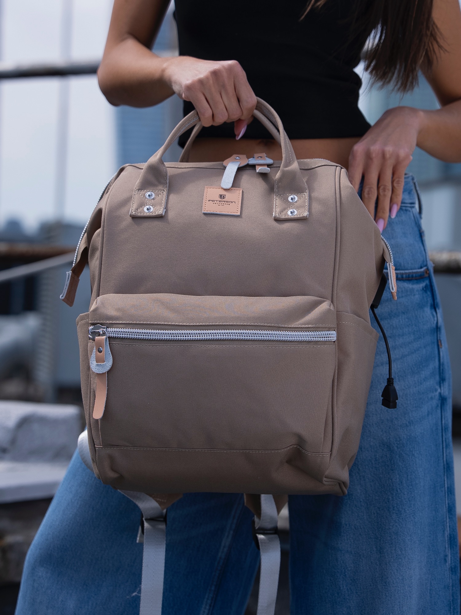 plecak materiałowy ptn beta-6065 khaki