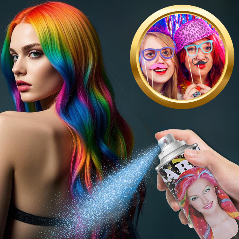 koloryzujący spray do włosów lakier czerwony brokat 250 ml