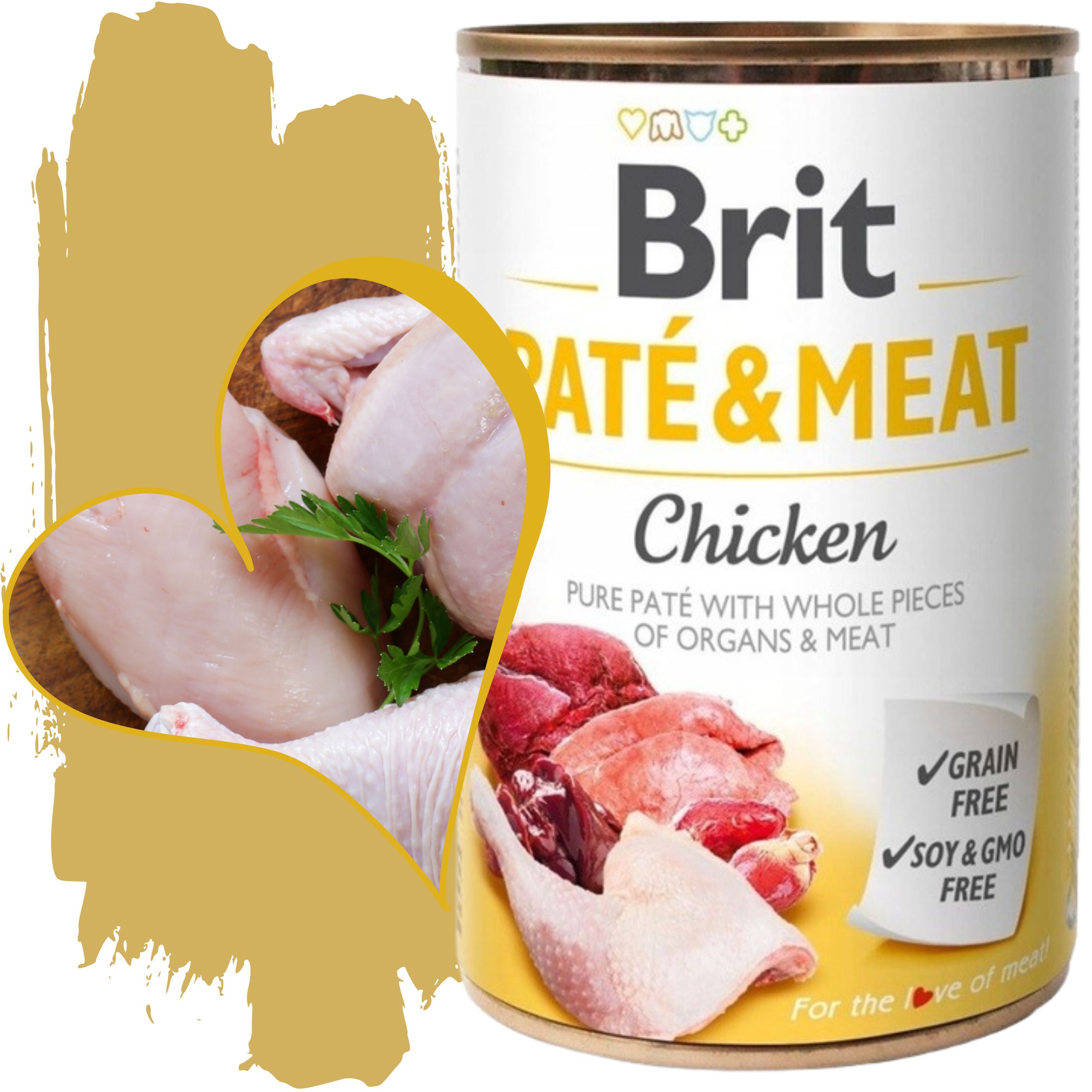 mokra karma dla psa brit pate & meat chicken 400 g z kurczakiem bezzbożowa