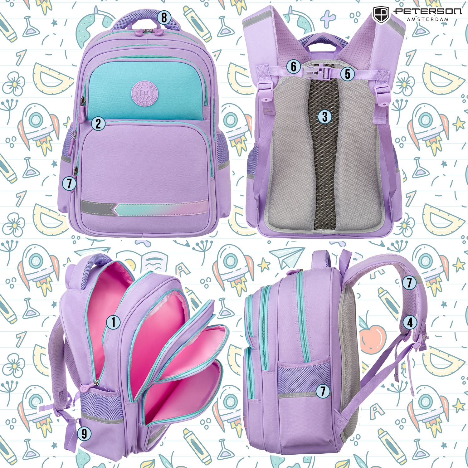 plecak ptn ps1-6036 purple