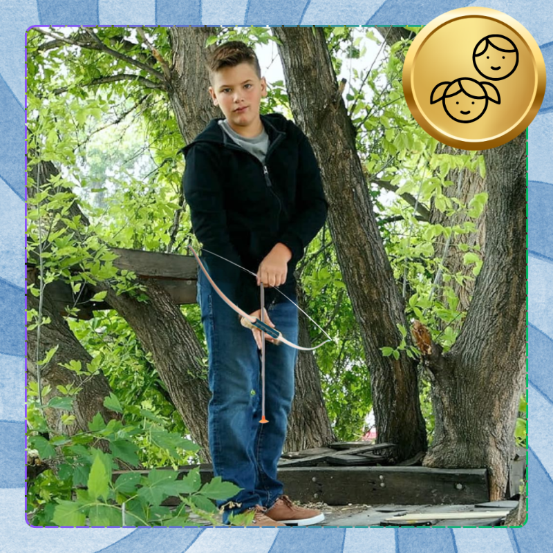 zestaw łucznika łuk dla dzieci 3 strzały z przyssawkami 61 cm