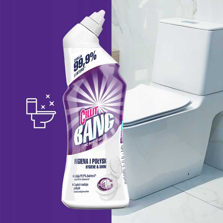 cillit bang żel do toalet - wybielanie i dezynfekcja 750ml