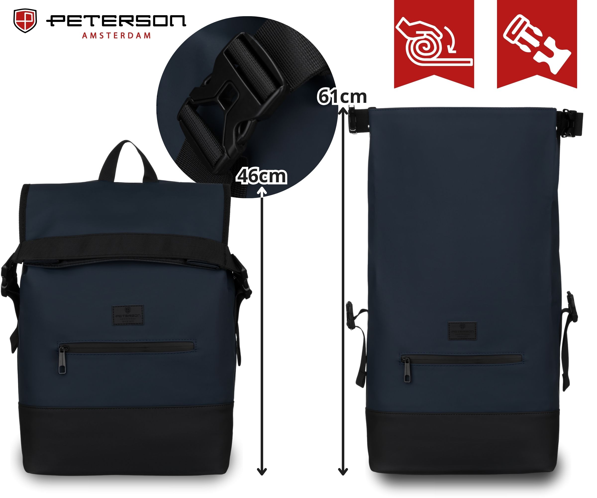 plecak miejski ptn berlin-9060 blue