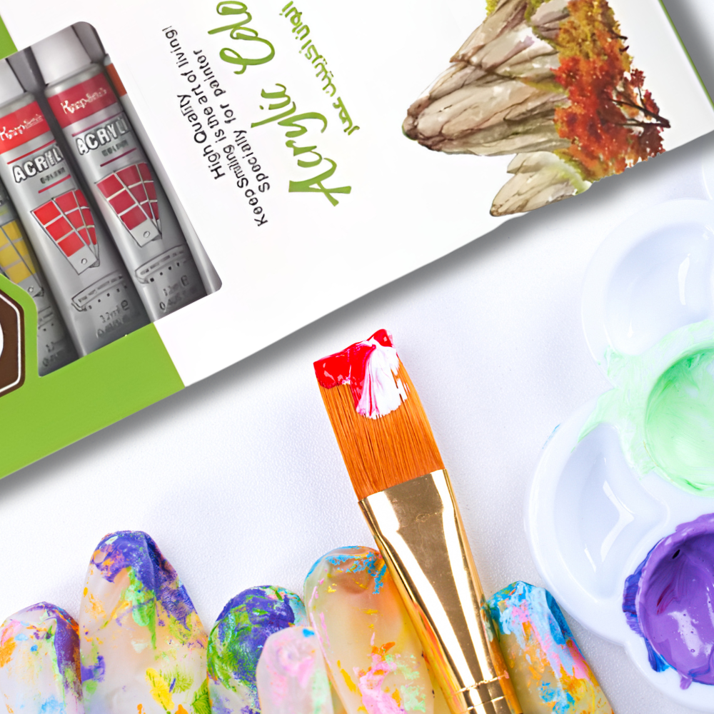 farby akrylowe w tubkach zestaw 12 sztuk 6ml