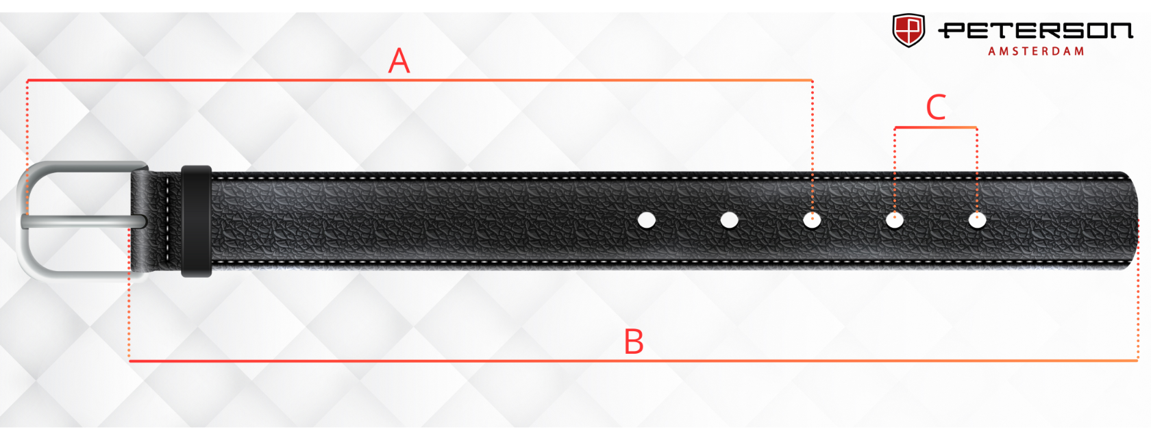 pasek męski ptn ltp-32-110-1366 black