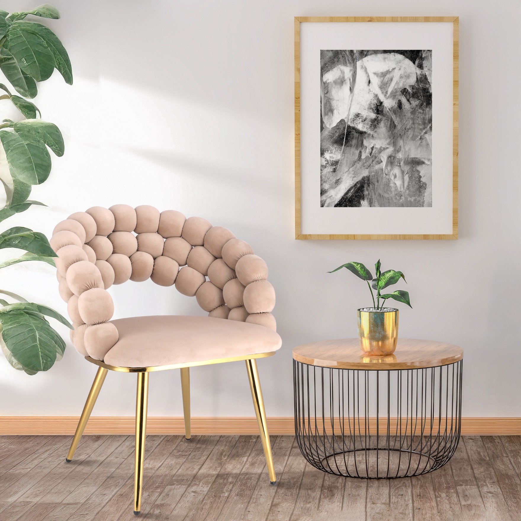 krzesło beżowe bella