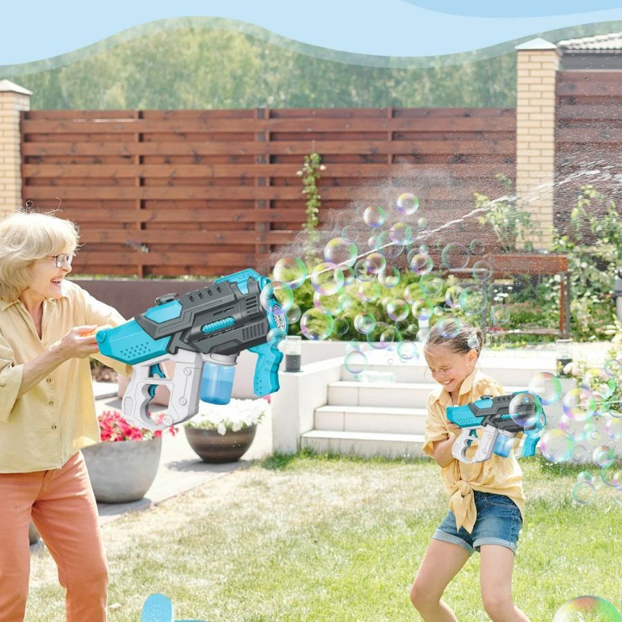 pistolet na bańki i wodę elektryczny automatyczny karabin wodny 2w1