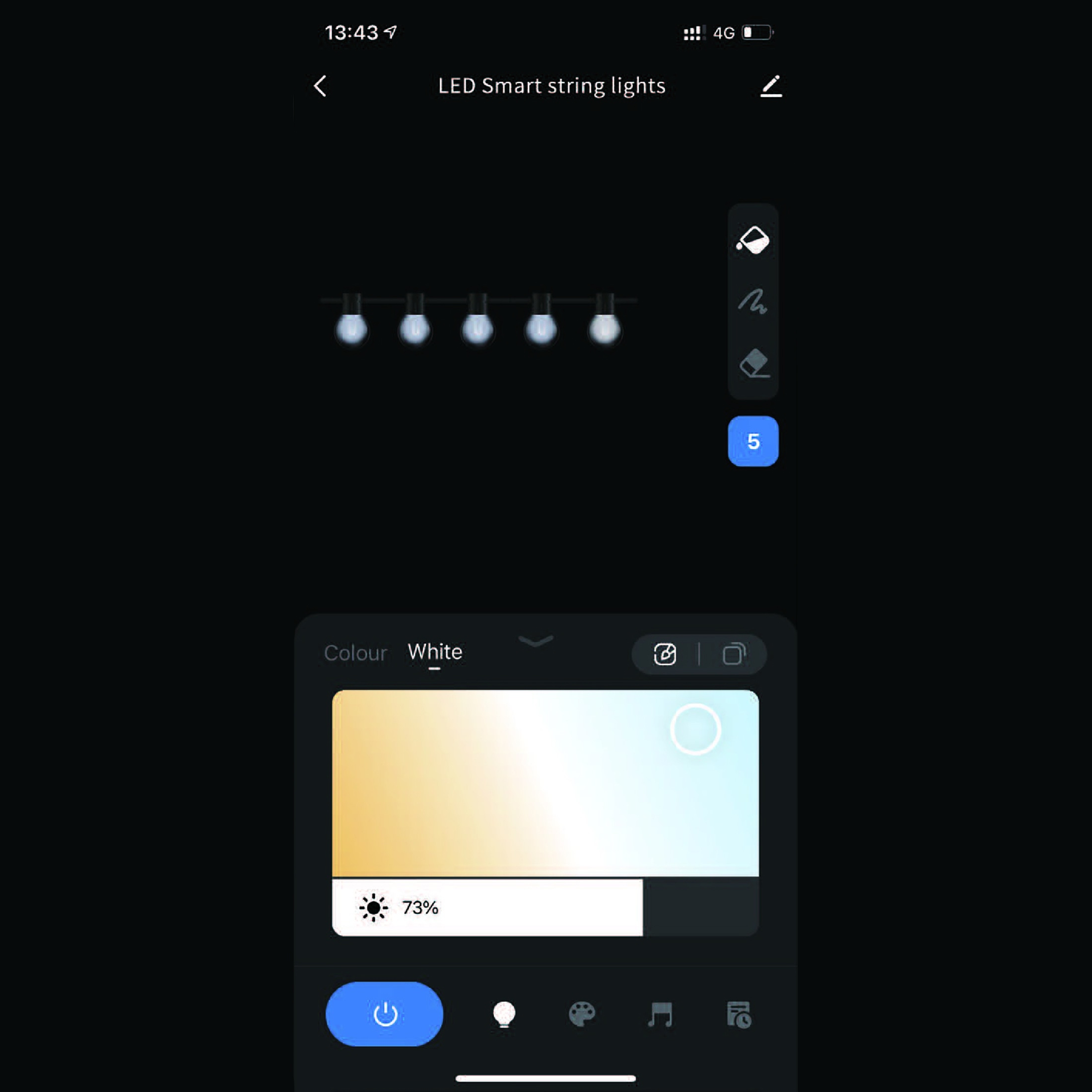 girlanda led sterowana 19m świetlna ciepłobiała smart z aplikacją tuya