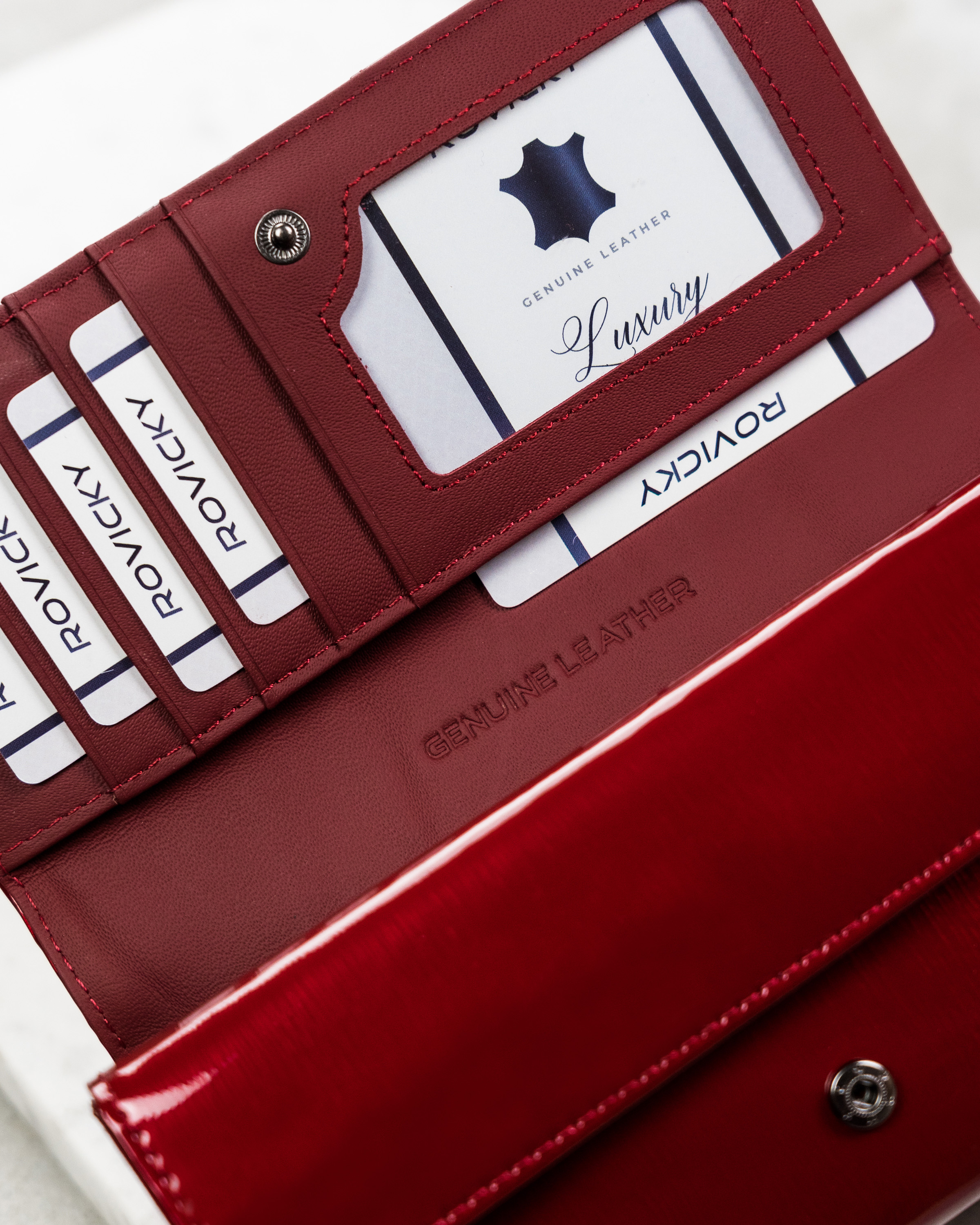 portfel damski skórzany h22-3-sh9-6130 red