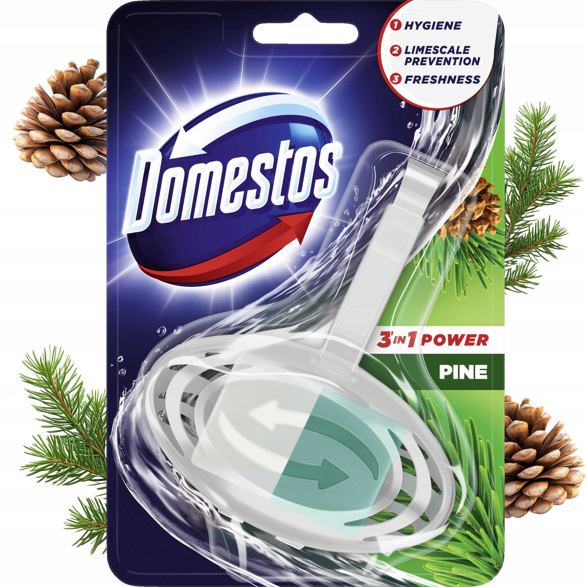 domestos kostka toaletowa wc 3w1 power pine 35g