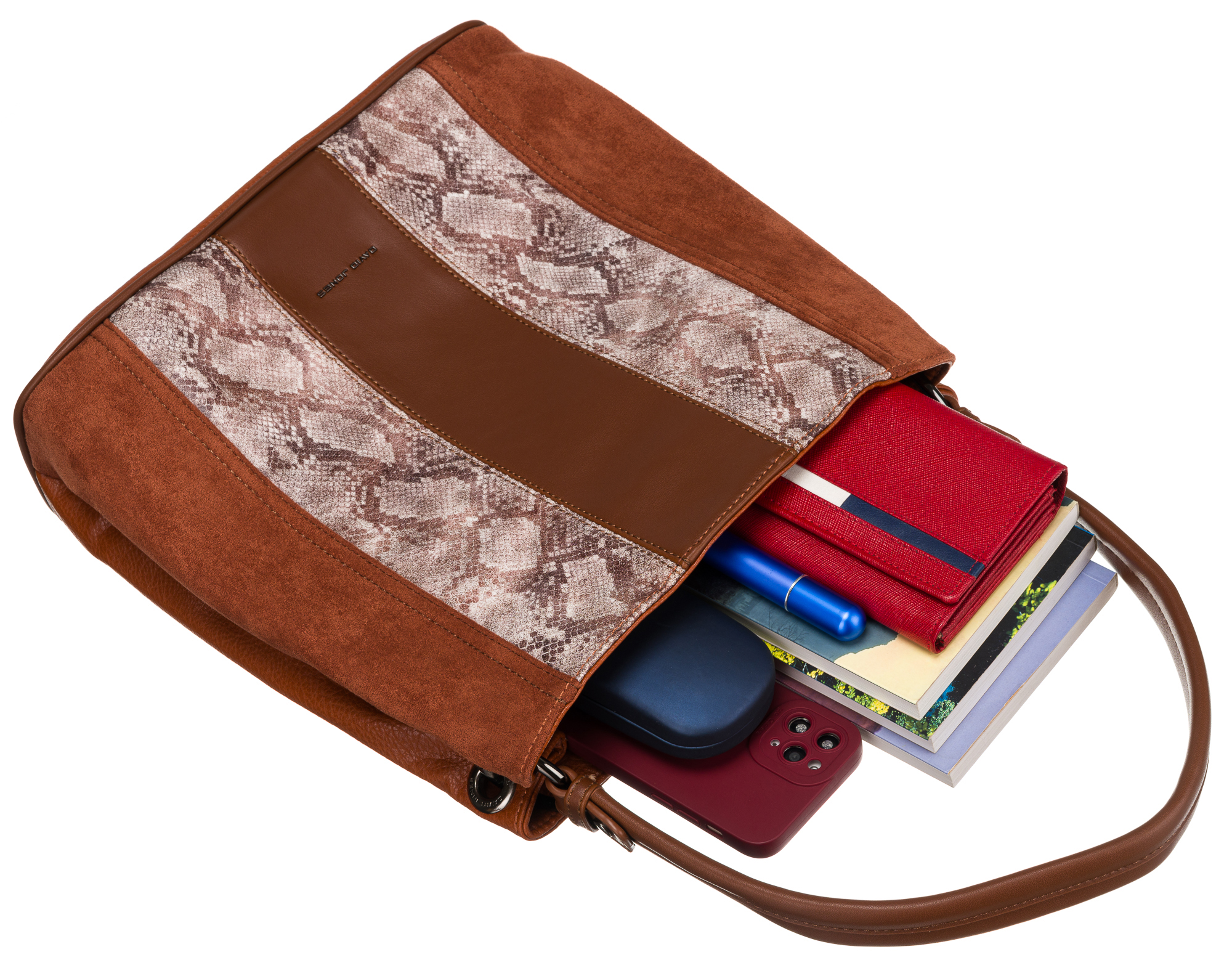 torebka damska 6885-4 cognac