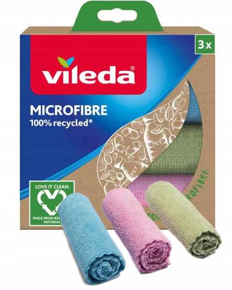 ściereczka vileda mikrofibra 100% recycled 3 szt.
