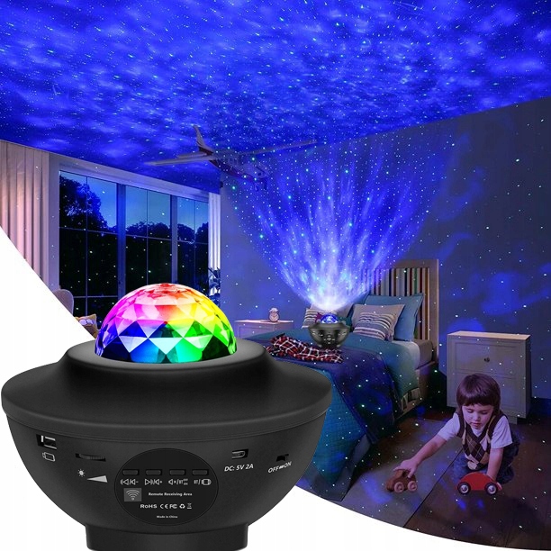 projektor gwiazd głośnik bluetooth lampka nocna