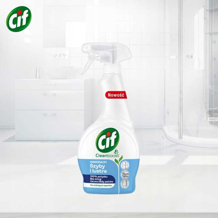 cif cleanboost uniwersalny płyn do szyb i luster 500ml
