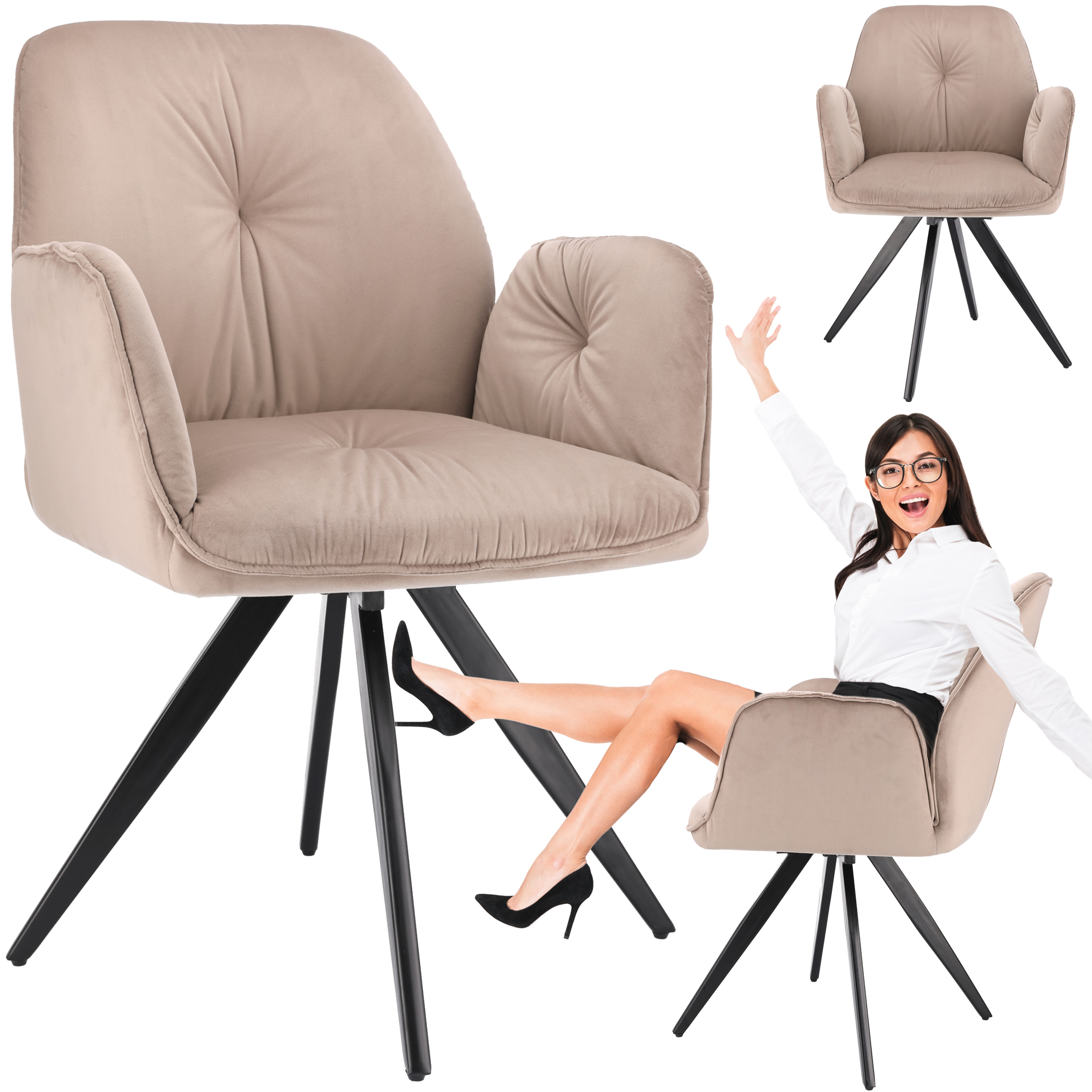 krzesło obrotowe perla beżowy