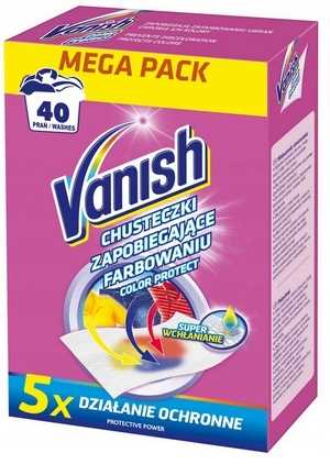 vanish color protect - chusteczki wyłapujące barwnik, 40 prań