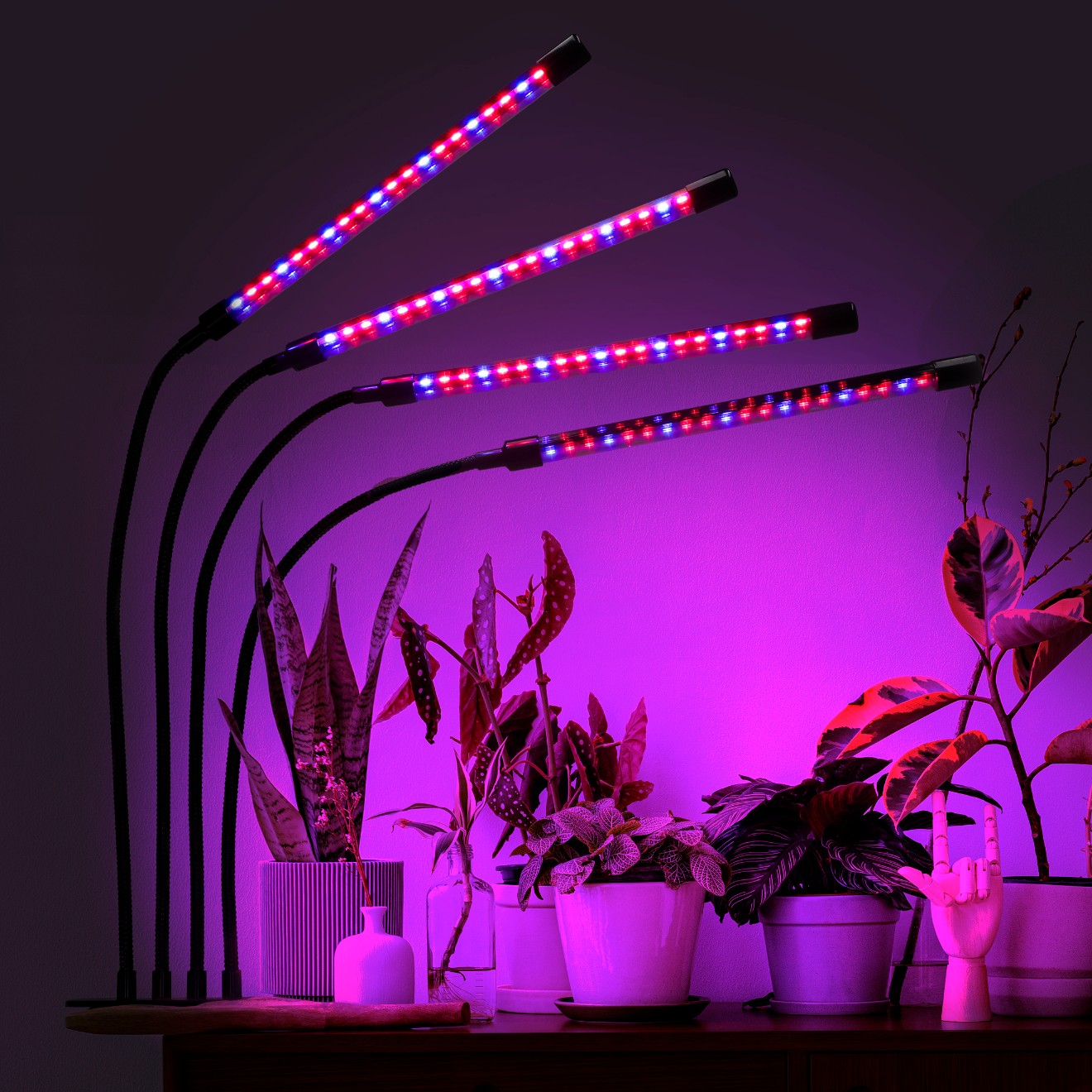 lampa led do wzrostu roślin 80 diod timer 25 w uprawa roślin do domu