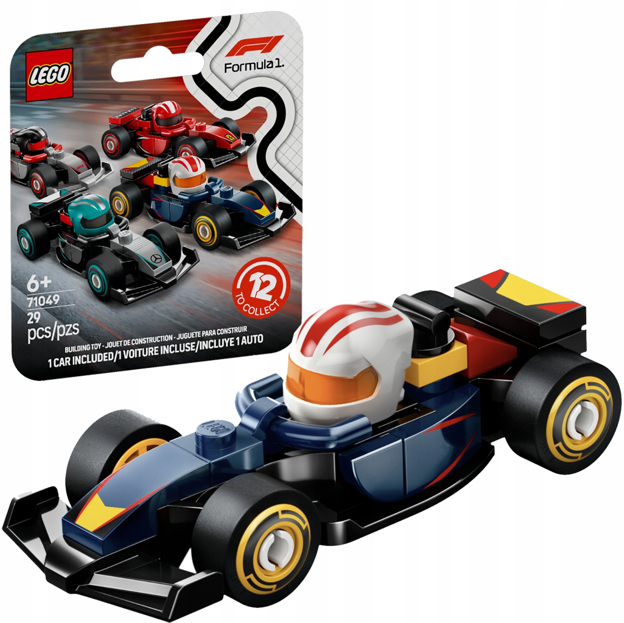 71049 - lego minifigures - bolid formuła f1 red bull racing rb20
