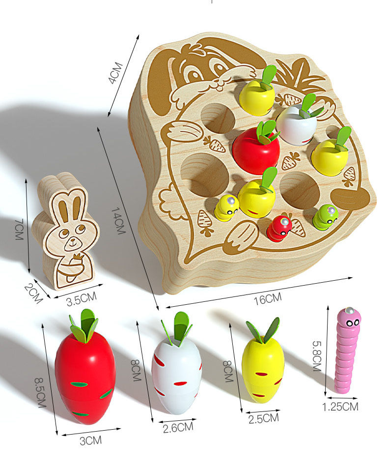 łapanie robaczków gra logiczna zręcznościowa królik marchewki jhtoy-566