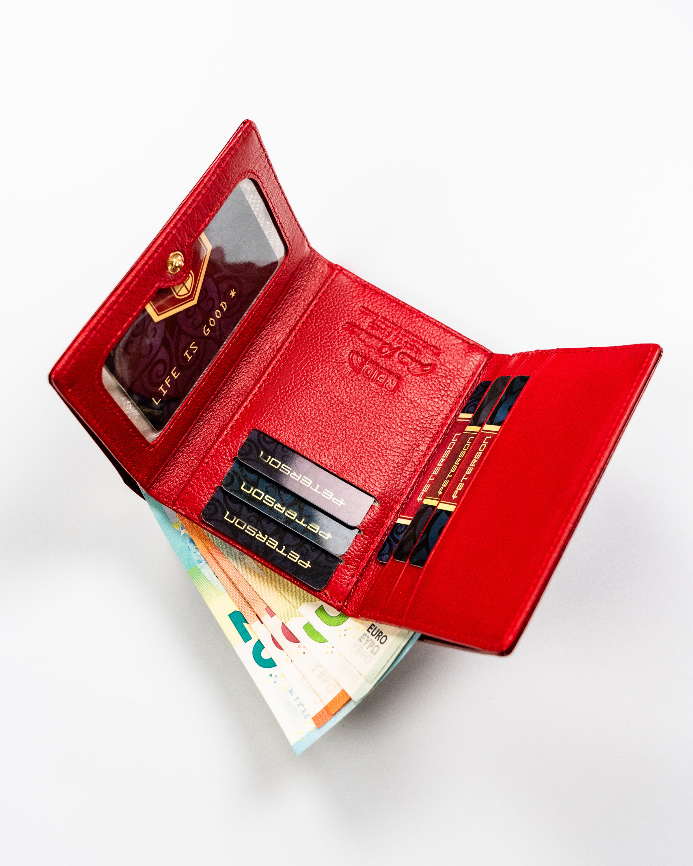 portfel damski skórzany ptn 15-09-cb-8782 red