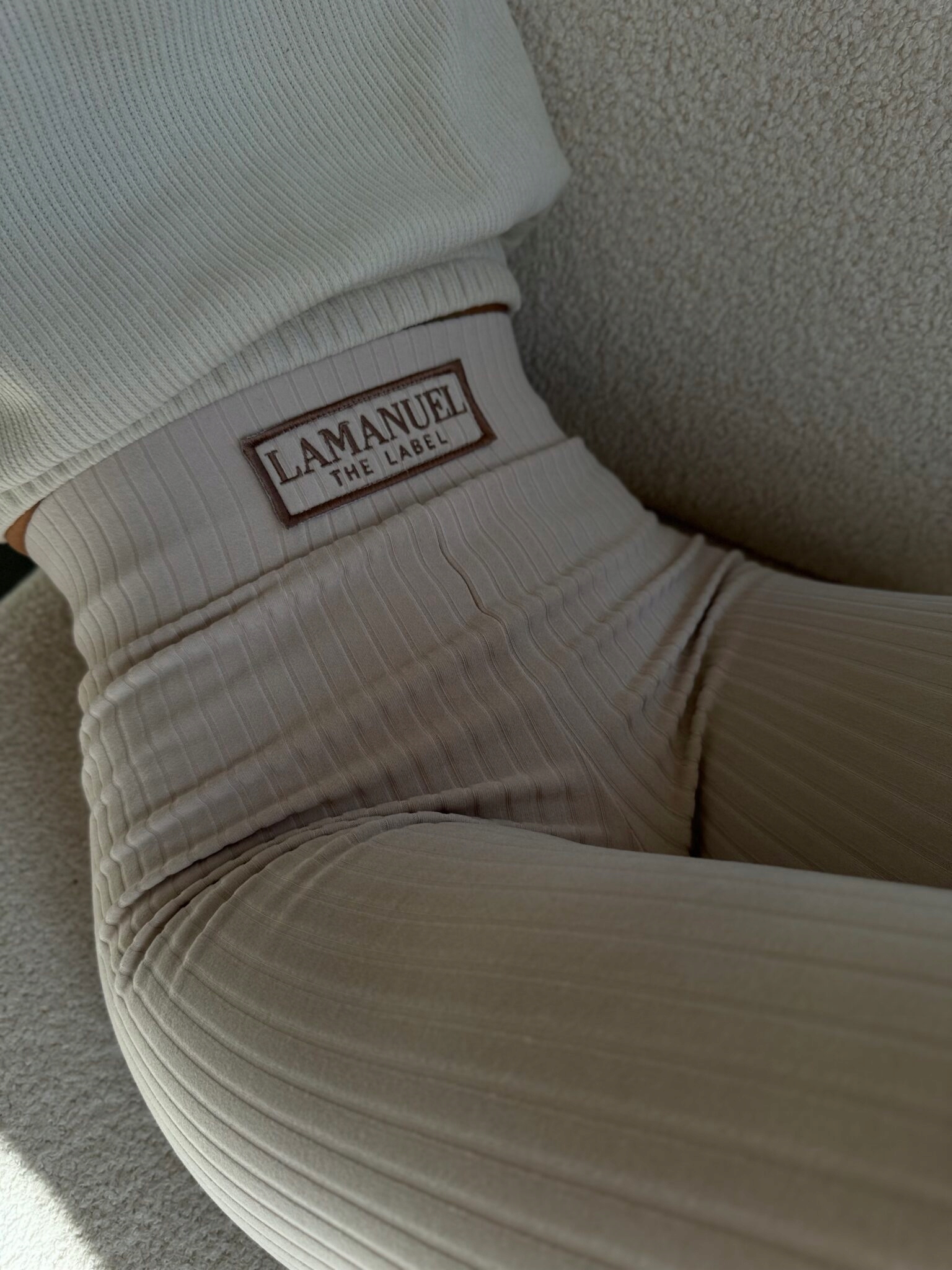 la manuel - legginsy soft touch beż - m