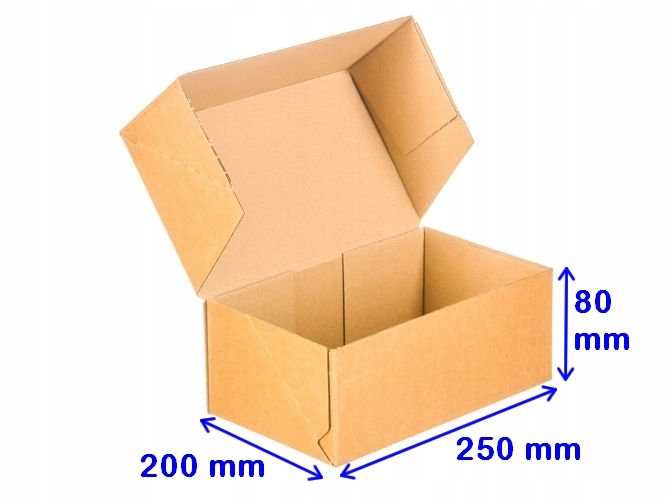 karton fasonowy 250x200x80mm 3w e 380g/m2