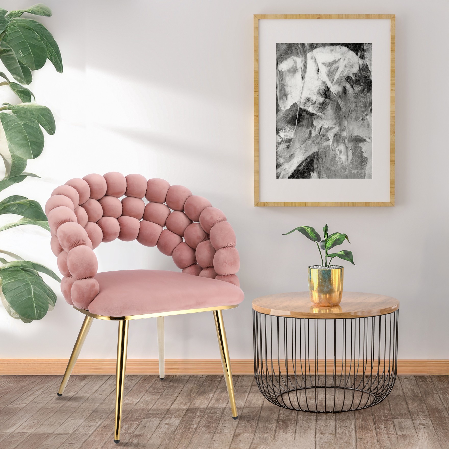 krzesło różowe bella