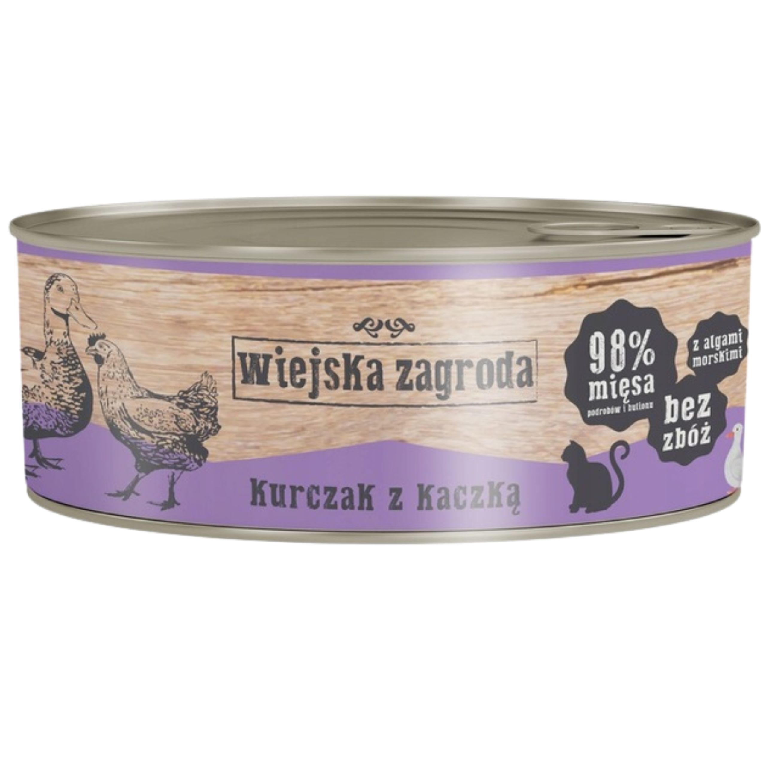karma mokra dla kota  kurczak kaczka 85g wiejska zagroda bez zbóż i glutenu