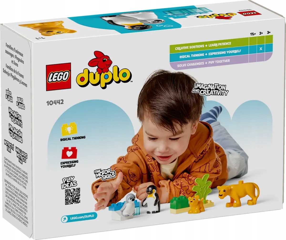 10442 - lego duplo - rodziny dzikich zwierząt: pingwiny i lwy