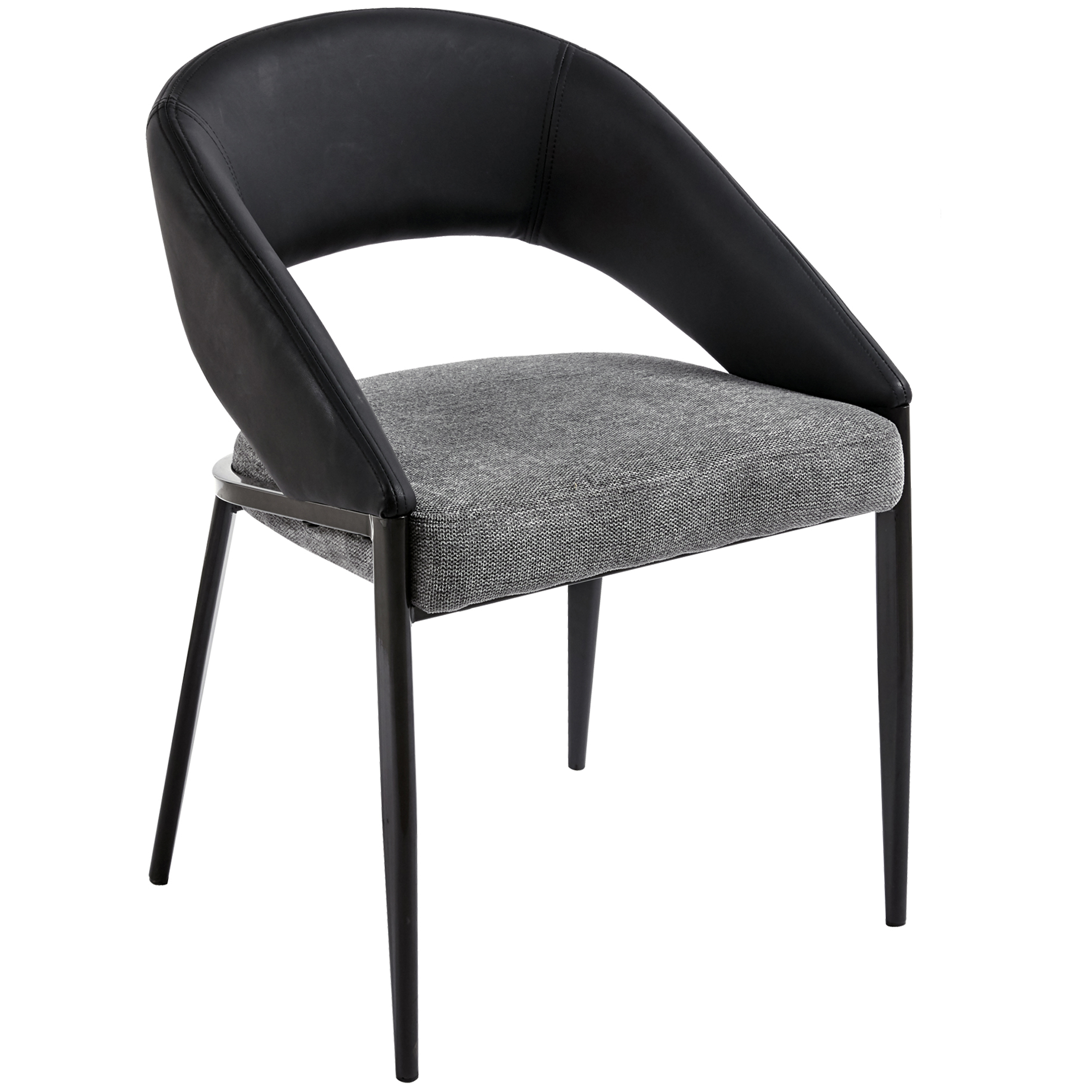 krzesło bergamo czarno-szare
