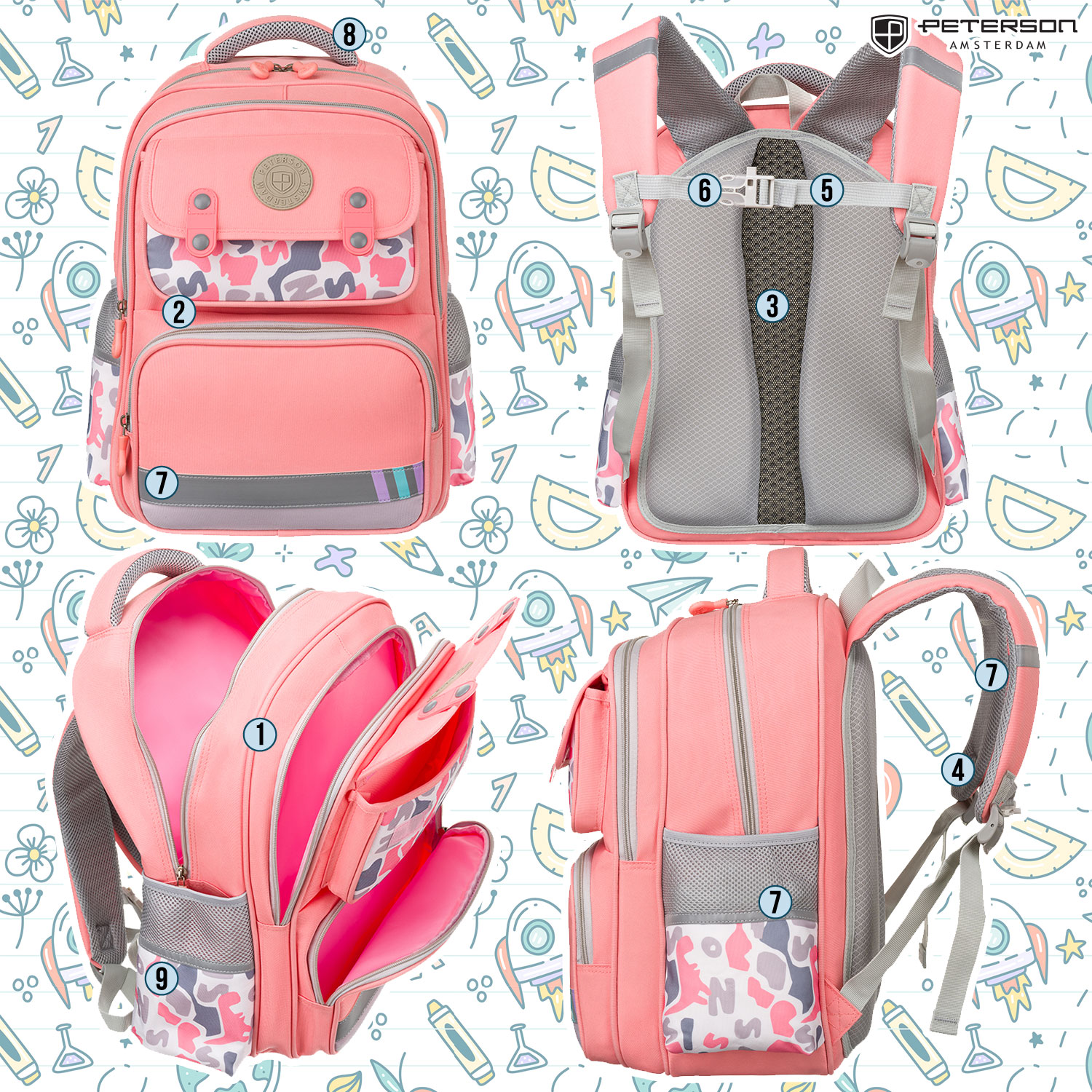 plecak ptn ps2-6081 pink