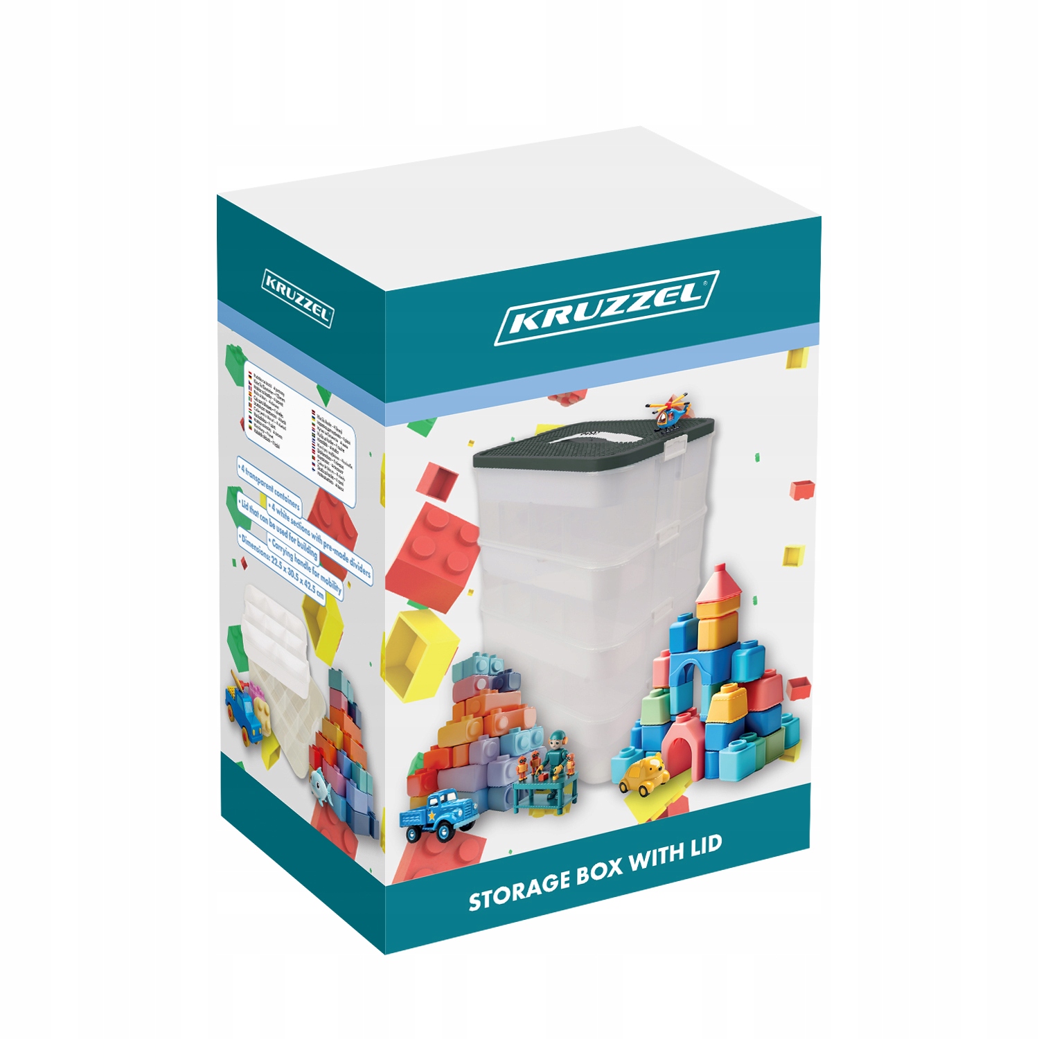pudełko na klocki- 4 poziomy 29l kruzzel 25758