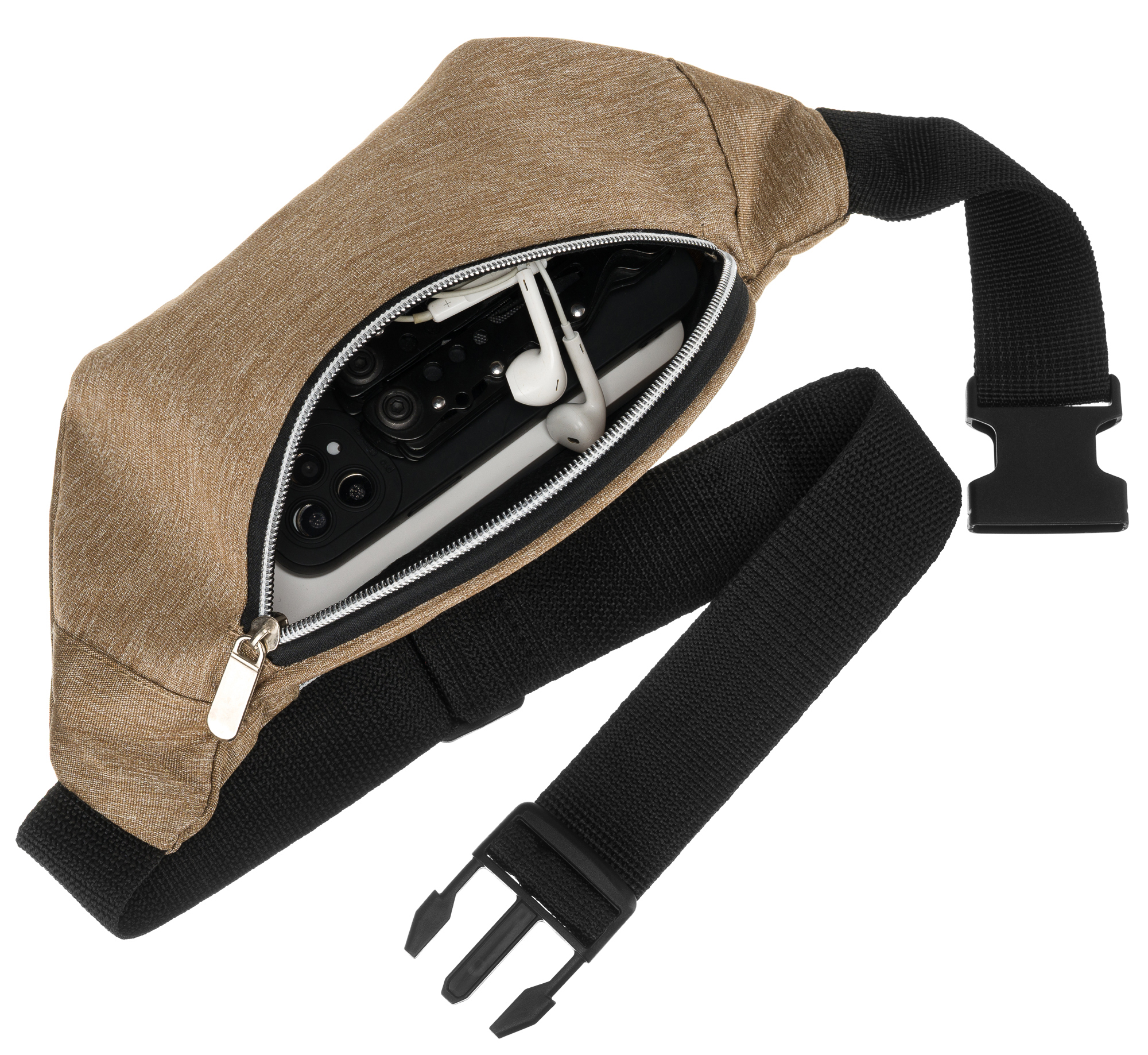 saszetka na pas wb01d brown/silver