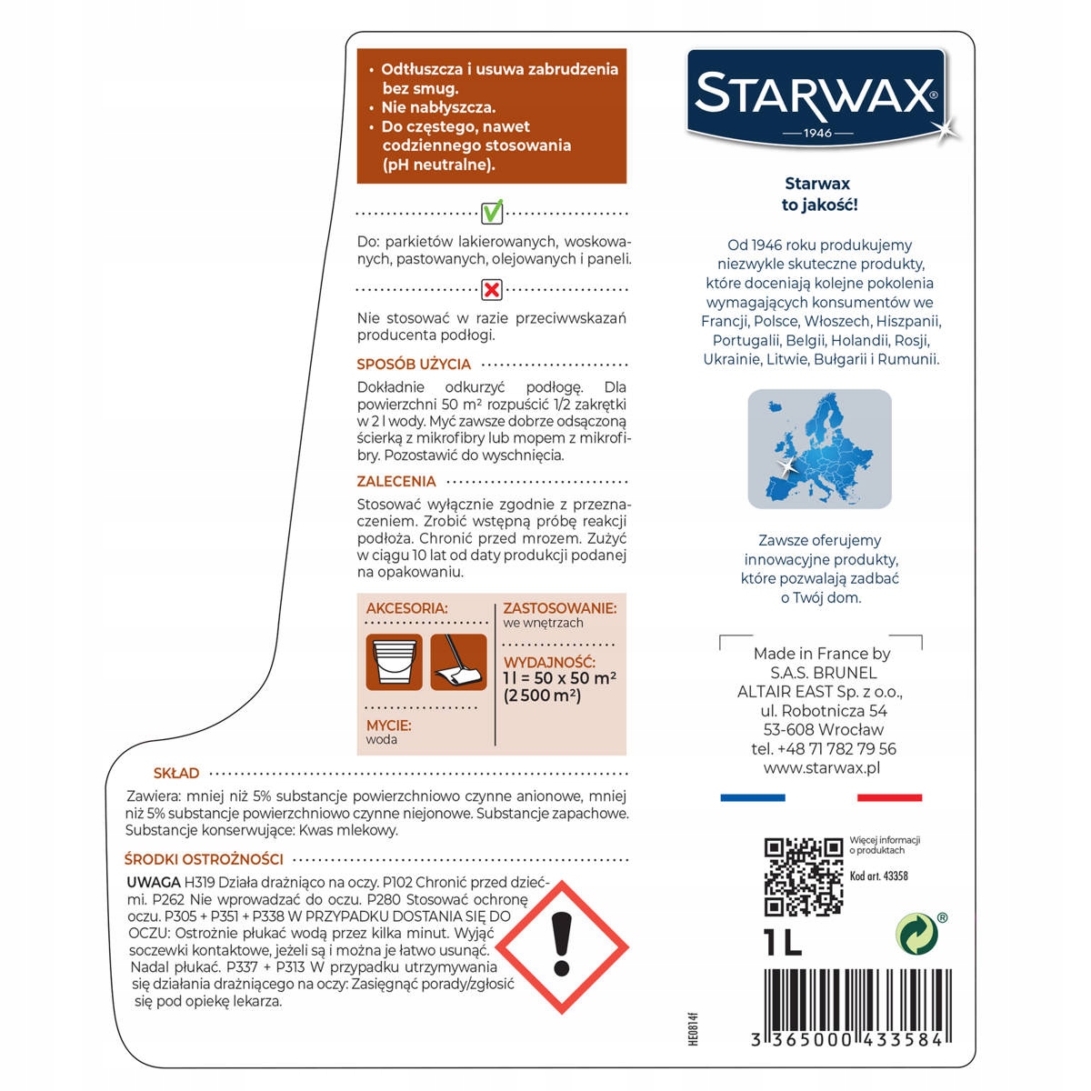 KONCENTRAT DO MYCIA 1L STARWAX 43358