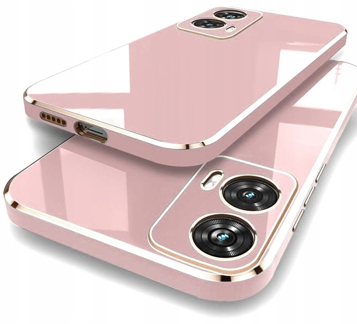 ETUI GLAMOUR GOLD CASE PLATING do MOTOROLA MOTO G85 5G +SZKŁO HARTOWANE