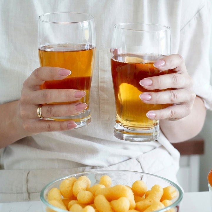 Szklany KUFEL do PIWA 6X530 ml ZESTAW POKALE wysokie SZKLANKI do PIWA