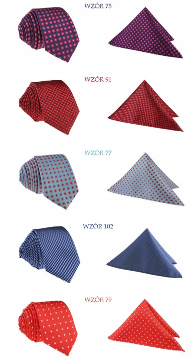 ZESTAW KOMPLET = KRAWAT i POSZETKA ( CHUSTECZKA )