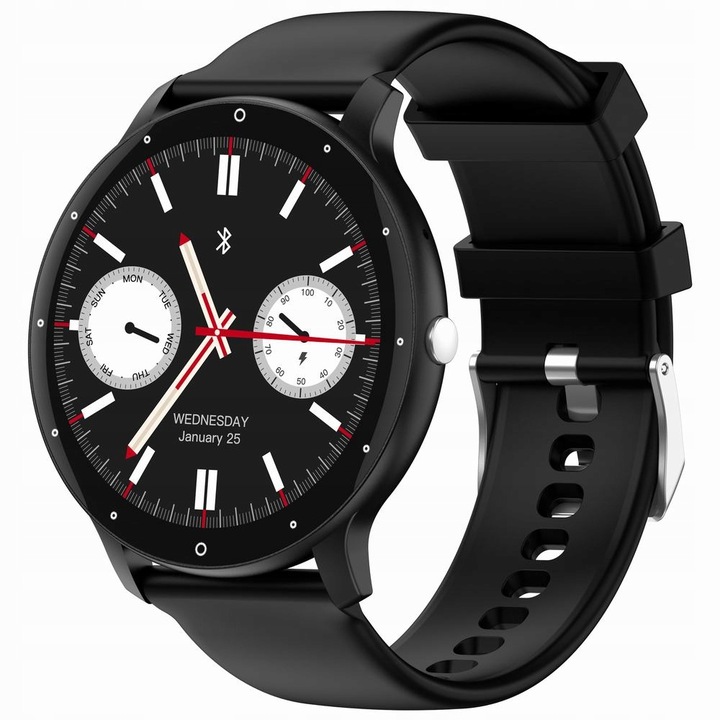 CZARNY SMARTWATCH Gravity GT1-3 PRO INTELIGENTNY CIŚNIENIE TLEN KROKOMIERZ