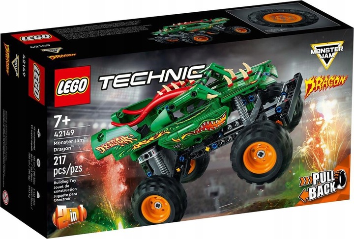 KLOCKI LEGO TECHNIC 42149 MONSTER JAM DRAGON 2 W 1