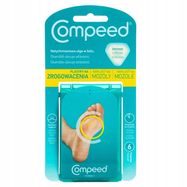COMPEED Plastry na zrogowacenia średnie 6 szt.