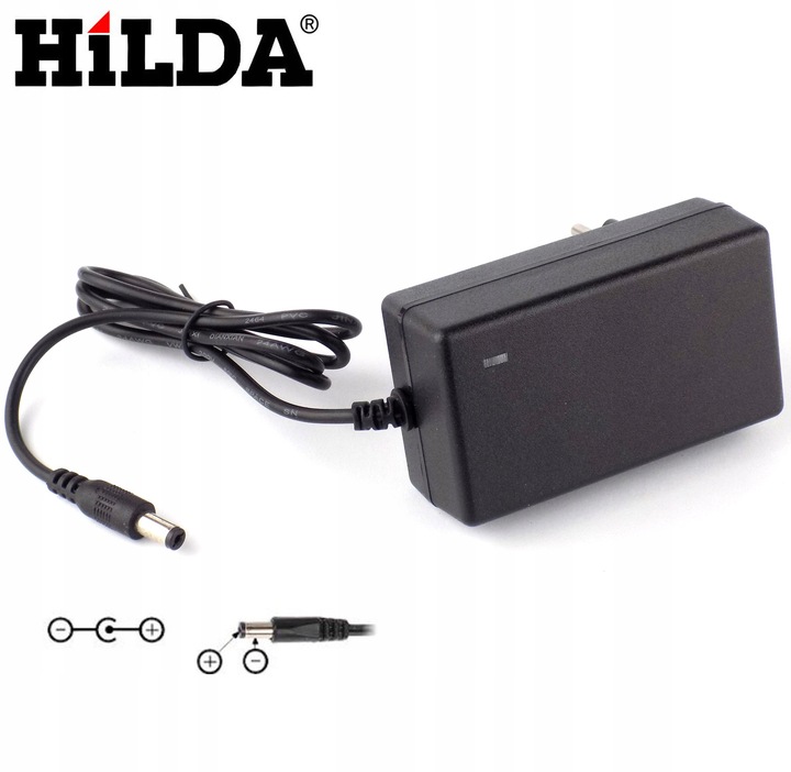 HILDA ŁADOWARKA ZASILACZ PIŁY WKRETARKI 21V 1A 21W WTYK 2.1/5.5 MM LED