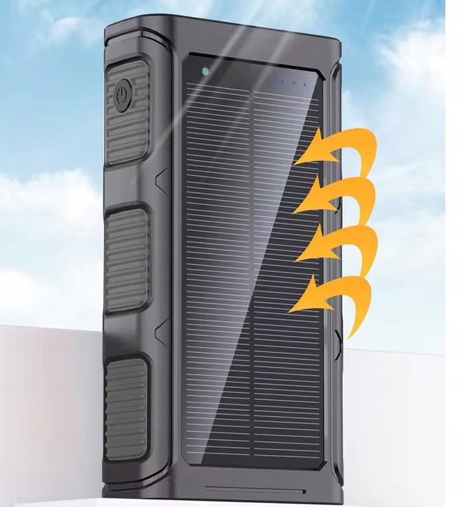POWERBANK ŁADOWARKA SOLARNY INDUKCJA 36000mAh 8xUSB LATARKA 2x LED USB-C PD
