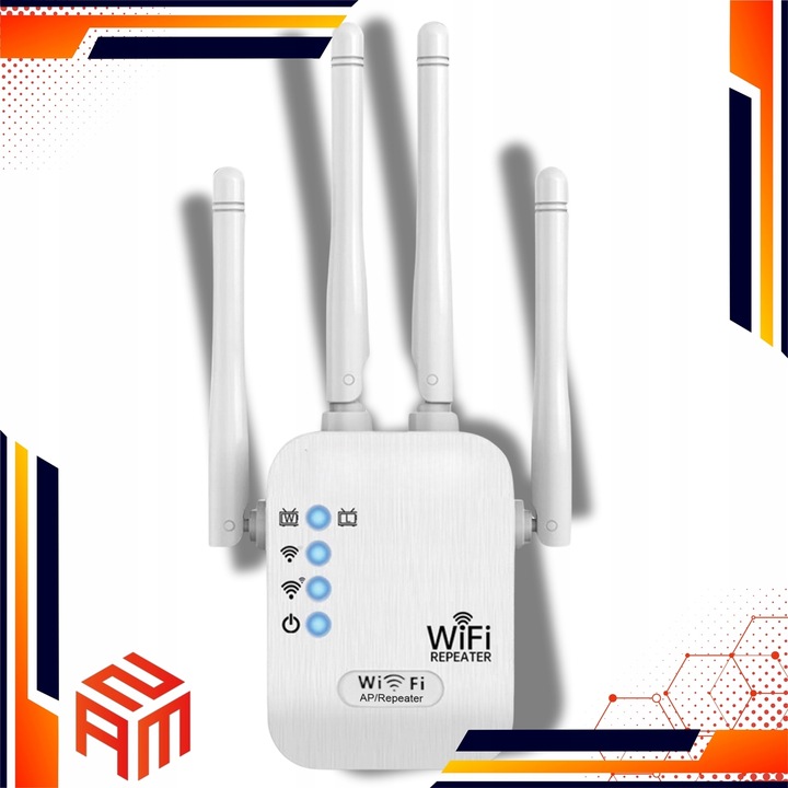 Domowy Wzmacniacz Sygnału WiFi Punkt Dostępu 300Mbps Szybki Bez Aplikacji