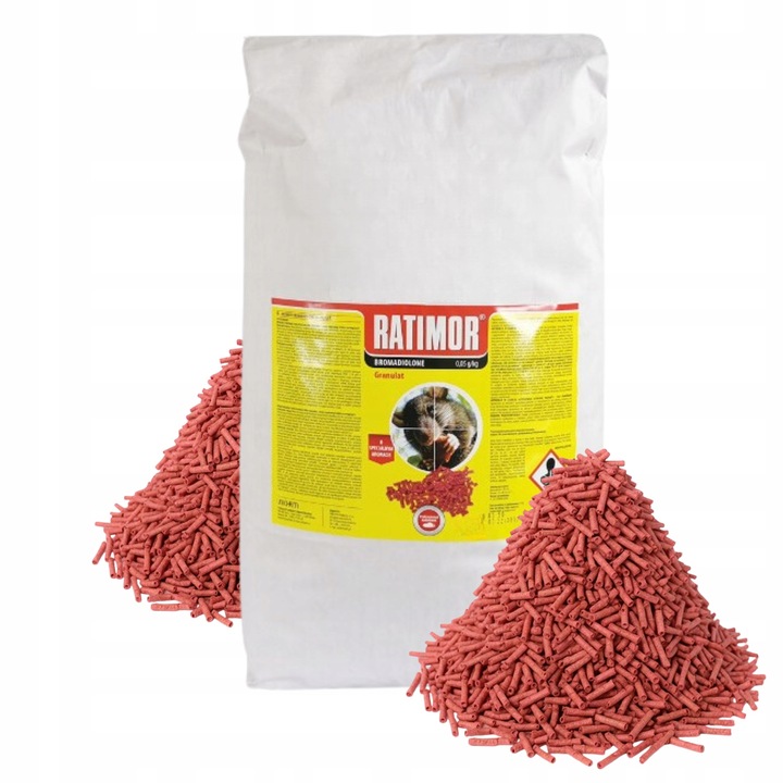 RATIMOR Trutka na myszy i szczury granulat Trucizna Bromadiolon 5kg
