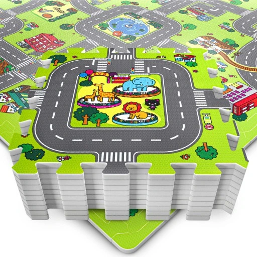 Mata edukacyjna puzzle piankowe dla dzieci miasto