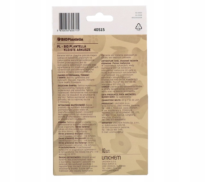 KLEISTE ARKUSZE LEP NA MSZYCE WCIORNIASTKI MĄCZNIAKI MUCHY INNE SZKODNIKI