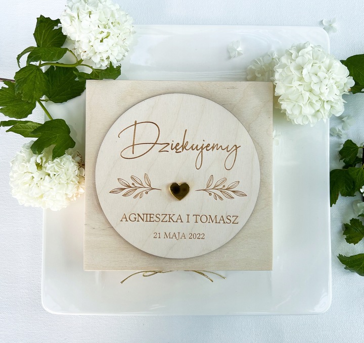 PODZIĘKOWANIE dla RODZICÓW ślub WESELE pudełko