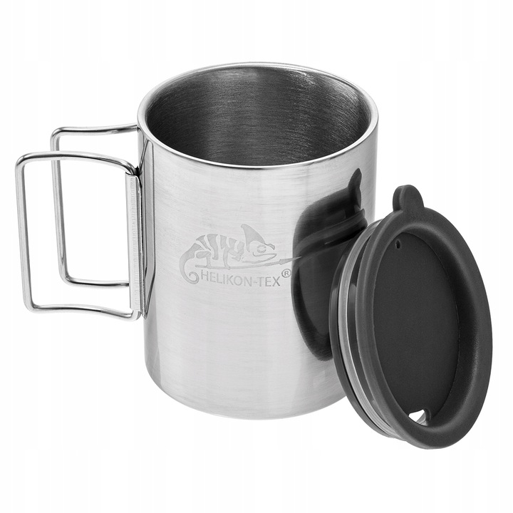 Kubek Termiczny Turystyczny HELIKON z przykrywką STAL NIERDZEWNA 250ml