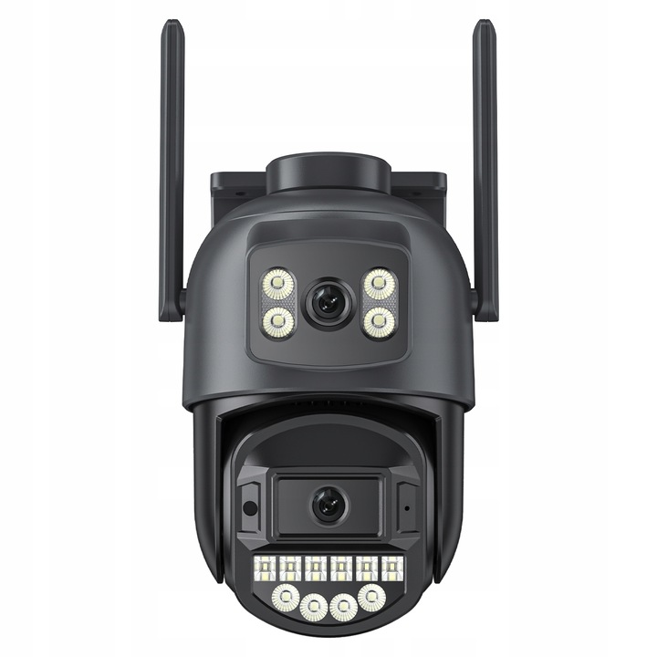 PODWÓJNA KAMERA ZEWNĘTRZNA FHD 2X5MP ZOOM OBROTOWA IP WIFI ALARM DETEKCJA