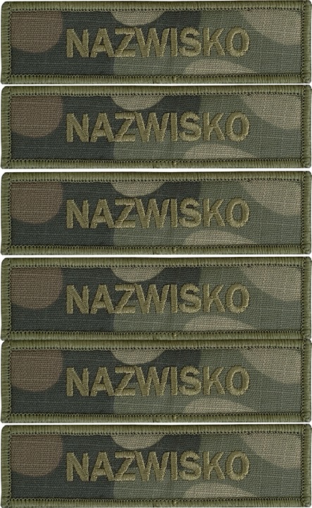 IMIENNIK wz2010 NASZYWKA nazwisko rzep Wojsko x 6 sztuk WZÓR 2024